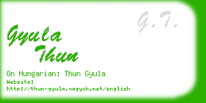 gyula thun business card